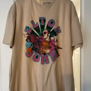 New Look Beige Elton John Graphic Tee